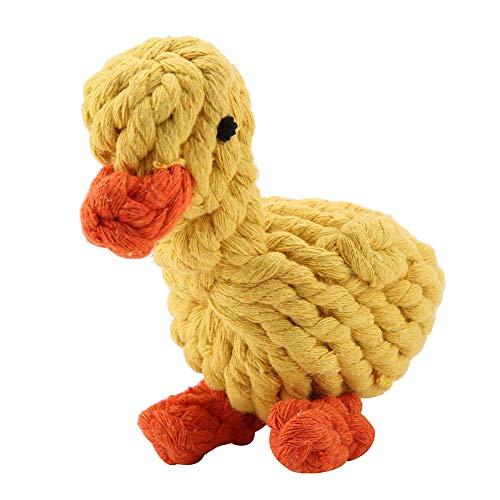 LiebeWH 1 Stück Niedliche Entenförmige Hundepfotenreiniger Spielzeug Baumwollseil Hunde Welpen Kauen Fetch Spielzeug von LiebeWH