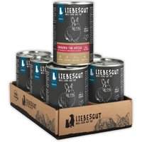 LIEBESGUT Katzenfutter Kaninchen mit Mangold und Reisflocken 6x400 g von Liebesgut