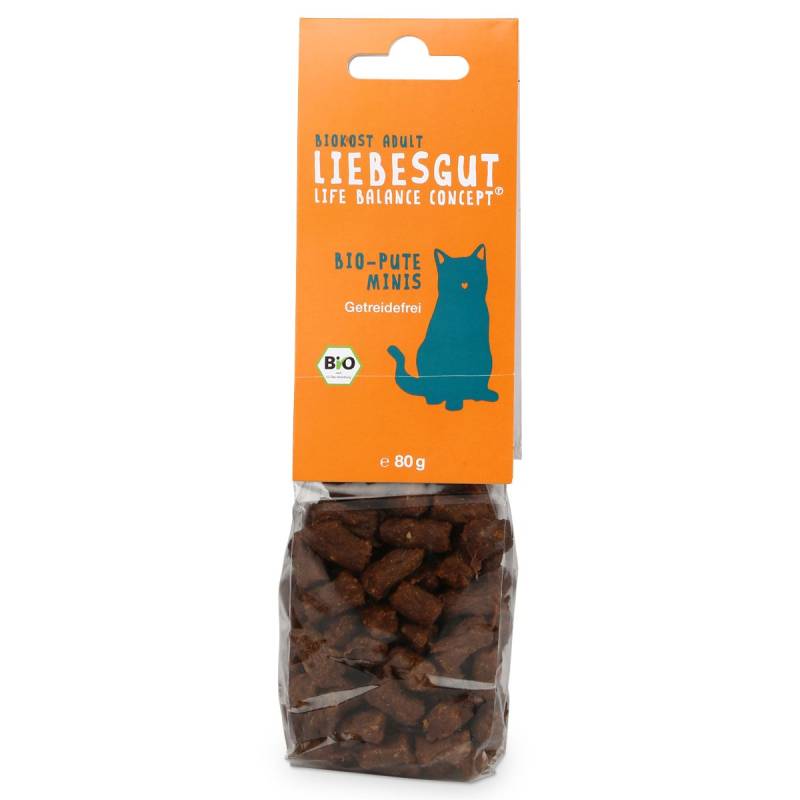 Liebesgut Biokost Katzen Snacks Puten Minis 80g von Liebesgut