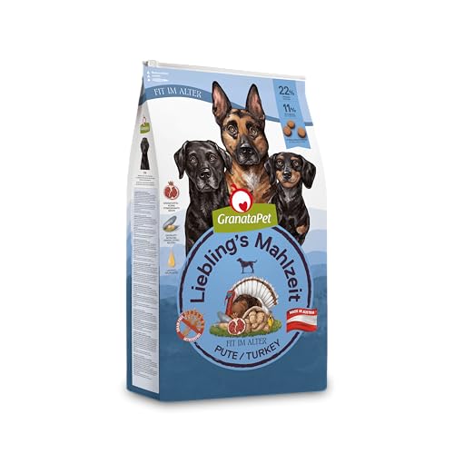 GranataPet Liebling's Mahlzeit Pute Senior, 10 kg, Trockenfutter für Hunde, Hundefutter ohne Getreide & ohne Zuckerzusätze, Alleinfuttermittel von GranataPet