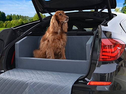 Travelmat PLUS Kofferraum Hundebett fürs Auto 110x90 cm Kunstleder mit orthopädischer Liegefläche grau von Lieferung durch ridge-shop.de