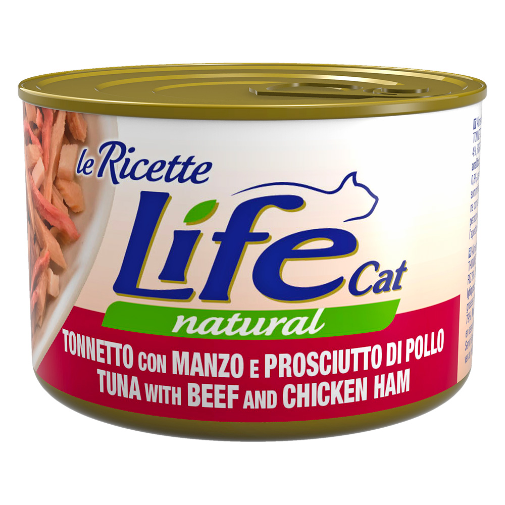 Life Cat "Le Ricette" 4 x 150 g - Thunfisch, Calamari, Grüne Bohnen von Life Cat Natural