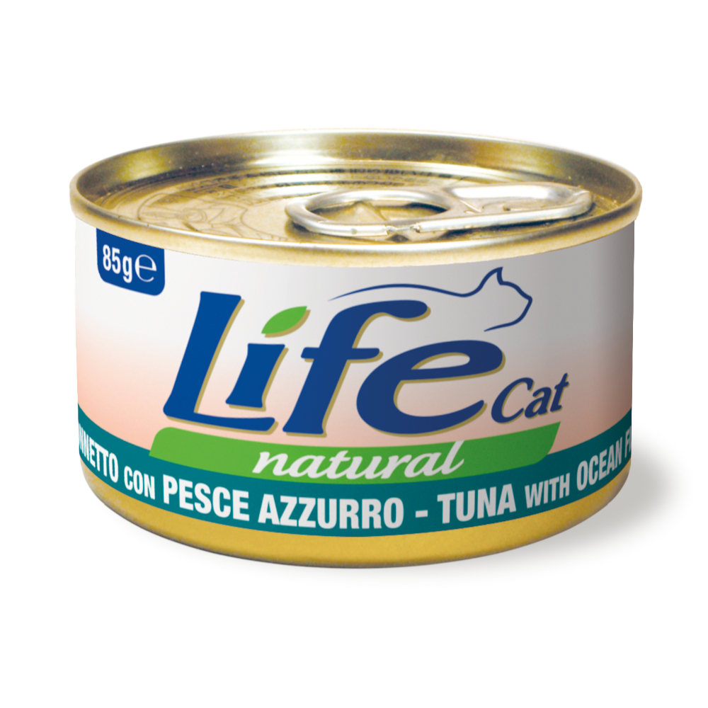 Sparpaket Life Cat Natural Adult 12 x 85 g - Thunfisch mit Meeresfisch von Life Cat Natural