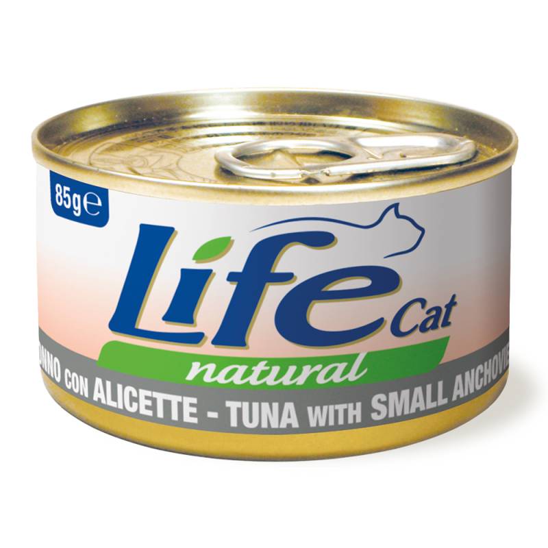 LifeCat Adult Thunfisch und kleine Anchovies - 12 x 85 g von Life Cat Wet