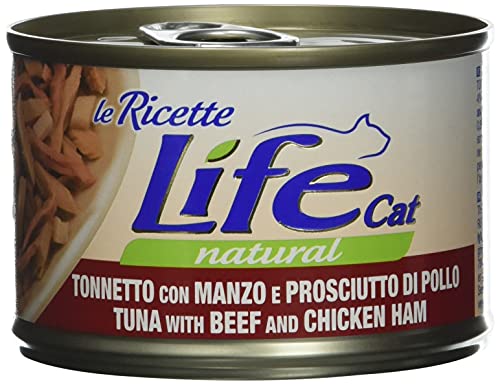Life Cat 102311 Dose The Recipes mit Thunfisch, Rind, Schinken, 150 g von Life Cat