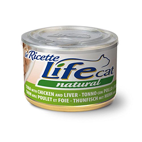 Life Cat 102321 Dose Rezepte mit Thunfisch, Huhn und Fegatini, 150 g von HAPIPET