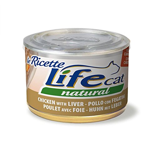 Life Cat 102381 Dose The Recipes mit Huhn, Fegatini und Karotten, 150 g von Life Cat