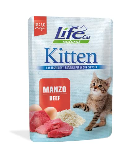 Life Cat Natural Kitten Rindfleisch, Beutel 70 g von Life