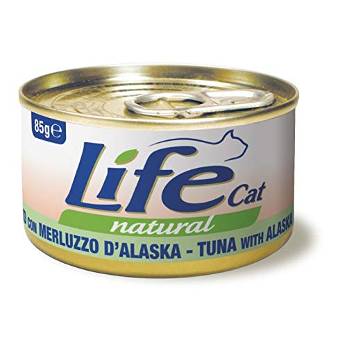 Life Cat Natural Thunfisch mit Alaska Kabeljau, Dose 85g von Life