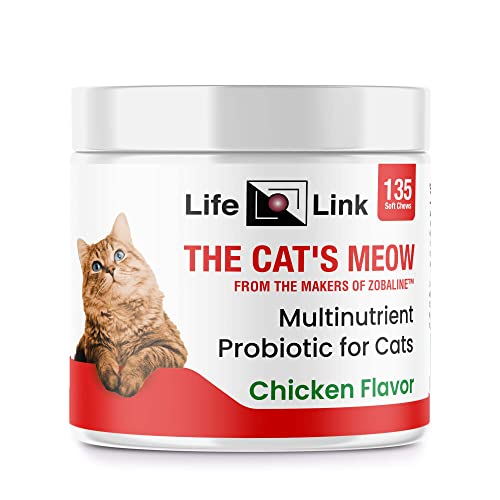 LifeLink 's The Cat's Meow | kaubares Multinährstoff-Probiotikum für Katzen | 135 Tage Vorrat | von The Makers of Zobaline™ von LifeLink