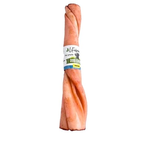 Gedrehter Kauknochen für Hunde – Natürlicher Kausnack zur Zahnpflege – Beschäftigung & Genuss – Für kleine bis große Hunde – Langanhaltend & fettarm (kurz/12,7cm, Lamm) von Lifebound