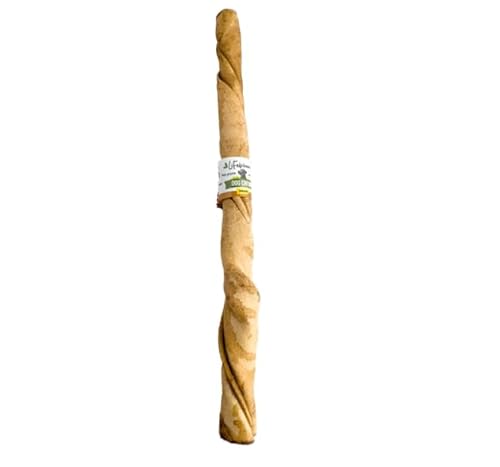 Gedrehter Kauknochen für Hunde – Natürlicher Kausnack zur Zahnpflege – Beschäftigung & Genuss – Für kleine bis große Hunde – Langanhaltend & fettarm (lang/25,4cm, Erdnussbutter) von Lifebound