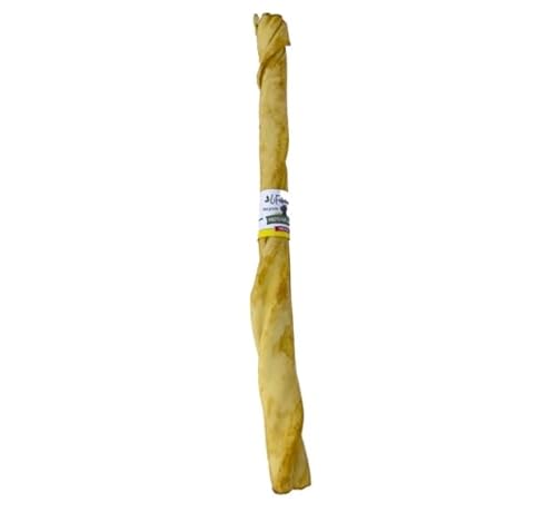 Gedrehter Kauknochen für Hunde – Natürlicher Kausnack zur Zahnpflege – Beschäftigung & Genuss – Für kleine bis große Hunde – Langanhaltend & fettarm (lang/25,4cm, Käse) von Lifebound