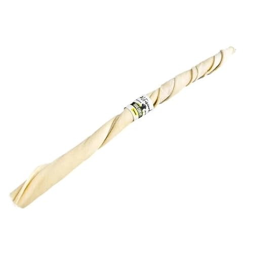 Gedrehter Kauknochen für Hunde – Natürlicher Kausnack zur Zahnpflege – Beschäftigung & Genuss – Für kleine bis große Hunde – Langanhaltend & fettarm (lang/25,4cm, Natur) von Lifebound