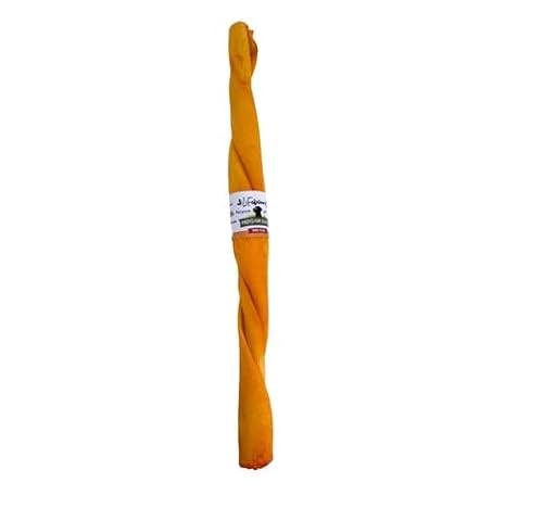 Gedrehter Kauknochen für Hunde – Natürlicher Kausnack zur Zahnpflege – Beschäftigung & Genuss – Für kleine bis große Hunde – Langanhaltend & fettarm (lang/25,4cm, Pizza) von Lifebound