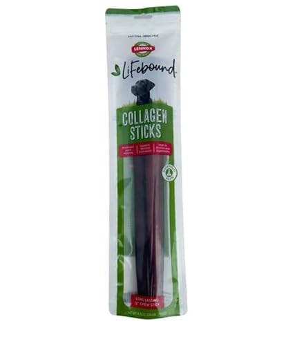 Kollagen-Kausticks Leckerlis für Hunde – Natürlicher Kausnack zur Zahnpflege – Langanhaltender Kauspaß – Ohne Zusatzstoffe – Für kleine bis große Hunde (2x30cm) von Lifebound