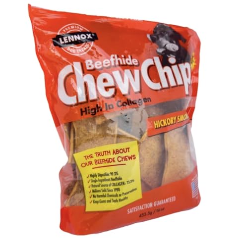 Natürliche Kauchips für Hunde – Knuspriger Kausnack zur Zahnpflege – Langanhaltender Genuss – Ohne Zusatzstoffe – Für kleine bis große Hunde (500g, Geräuchert) von Lifebound
