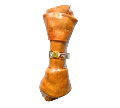Premium Kauknochen für alle Hunde – Kalbshaut Kausnack zur Zahnpflege & Beschäftigung – Natürlich & fettarm (2XL/38,1-40,64, Pizza) von Lifebound