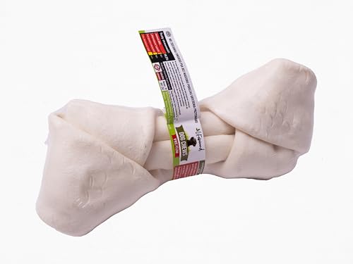 Premium Kauknochen für alle Hunde – Kalbshaut Kausnack zur Zahnpflege & Beschäftigung – Natürlich & fettarm (M/12,7-15,2cm, Natur) von Lifebound