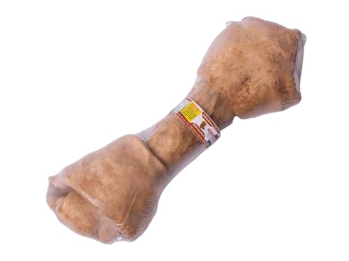 Premium Kauknochen für alle Hunde – Kalbshaut Kausnack zur Zahnpflege & Beschäftigung – Natürlich & fettarm (S/10-12,7cm, Erdnussbutter) von Lifebound