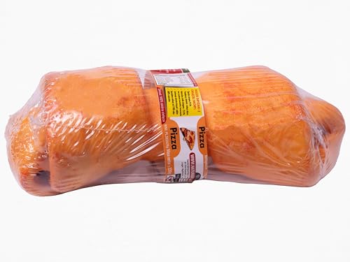 Premium Kauknochen für alle Hunde – Kalbshaut Kausnack zur Zahnpflege & Beschäftigung – Natürlich & fettarm (S/10-12,7cm, Pizza) von Lifebound