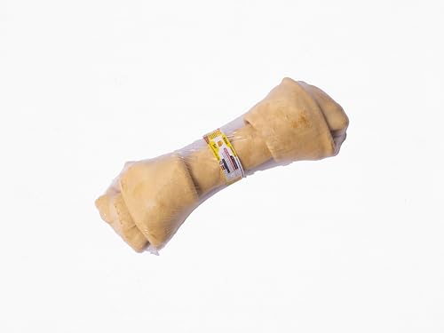 Premium Kauknochen für alle Hunde – Kalbshaut Kausnack zur Zahnpflege & Beschäftigung – Natürlich & fettarm (XL/20,3-22,8cm, Käse) von Lifebound