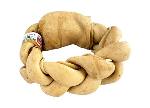 Ring-Kauknochen für Hunde – Natürlicher, zahnfreundlicher Kausnack in Ringform – Langanhaltender Kauspaß – Ohne Zusatzstoffe – Für kleine bis große Hunde (12,7-15,2cm, Erdnussbutter) von Lifebound