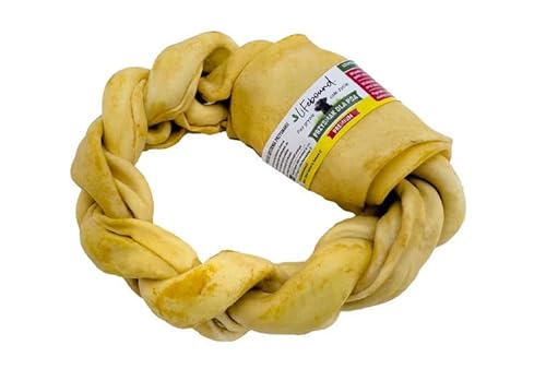 Ring-Kauknochen für Hunde – Natürlicher, zahnfreundlicher Kausnack in Ringform – Langanhaltender Kauspaß – Ohne Zusatzstoffe – Für kleine bis große Hunde (12,7-15,2cm, Käse) von Lifebound