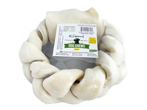 Ring-Kauknochen für Hunde – Natürlicher, zahnfreundlicher Kausnack in Ringform – Langanhaltender Kauspaß – Ohne Zusatzstoffe – Für kleine bis große Hunde (12,7-15,2cm, Natur) von Lifebound