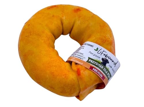 Ring-Kauknochen für Hunde – Natürlicher, zahnfreundlicher Kausnack in Ringform – Langanhaltender Kauspaß – Ohne Zusatzstoffe – Für kleine bis große Hunde (Kleiner Ring/8,9cm, Pizza) von Lifebound