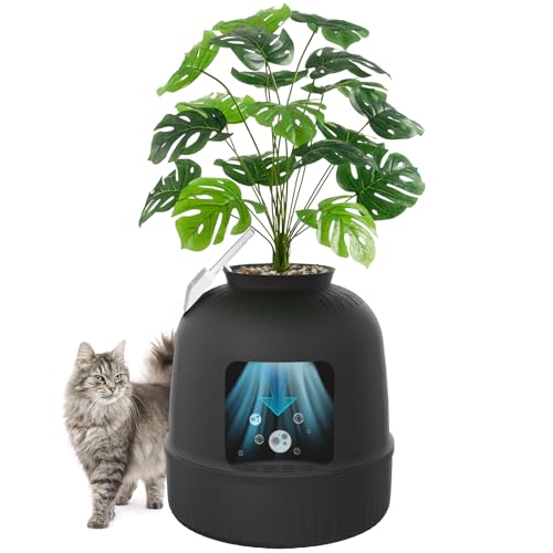 Lifewit Katzenklo Blumentopf mit Pflanze & Schaufel, Katzenklo Versteckt, Katzentoilette XXL mit Geruchskontrolle & Kohlefilter, Wohnzimmer, Schlafzimmer, Ecke, Schwarz Lifewit Katzenklo Blumentopf mit Pflanze & Schaufel, Katzenklo Versteckt, Katzentoilette XXL mit Geruchskontrolle & Kohlefilter, Wohnzimmer, Schlafzimmer, Ecke, Schwarz von Lifewit