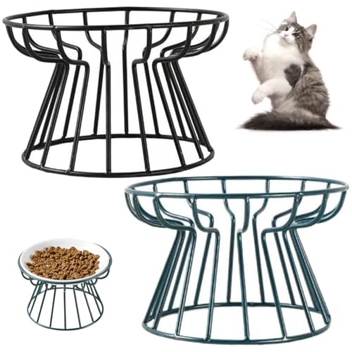 2 PCS Cat Bowl Stand, robuster Katzenfutter, wasserdichte erhöhte Schüsselhalter, sicher für Lebensmittel für Innenräume von Ligeinsrk