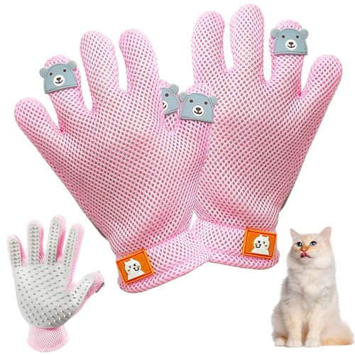 2pcs Katzenpinselhandschuh, verdickte Haustierentfernungswerkzeug mit Kammzähne und gestreifte Seite, Hundepflegehandschuhe für Haushaltsgelenks -Handgelenks -Hunde für Haushalt, Haustiergeschäft, Ha von Ligeinsrk