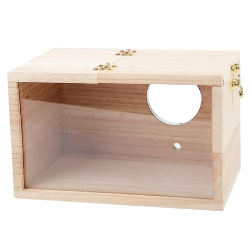 Bird Nisting Box, transparente hölzerne Nistkiste mit Nachahmungszweig, 5x5x8 umweltfreundliches Vogelhaus für die Züchtung von Papageien Lovebirds Brudeln, Budgie B Bird Nisting Box, transparente hölzerne Nistkiste mit Nachahmungszweig, 5x5x8 umweltfreundliches Vogelhaus für die Züchtung von Papageien Lovebirds Brudeln, Budgie B von Ligeinsrk