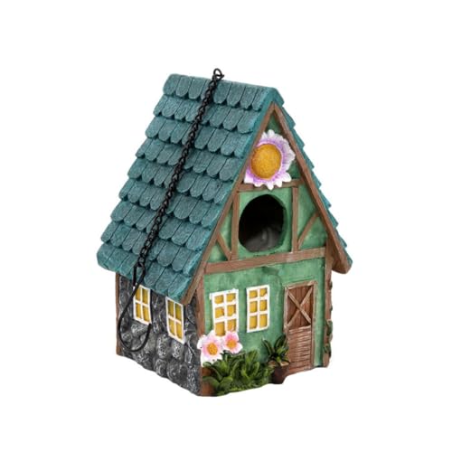 Hanging Bird House Dekoratives Harz Vogel Nest Außenwetter Vogelhause Ornamente Vogelhaus von Ligeinsrk
