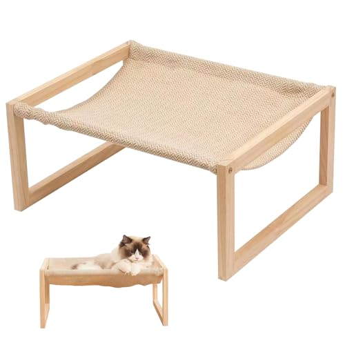 Katzen-Hängemattenbett 21x17x10 Feuchtigkeitsdichtes abnehmbares waschbares, Komfortables Holzkatze, geeignet für Katzen, Hund, Hasen und mehr, Hängematte, Kätzchen Kätzchen von Ligeinsrk