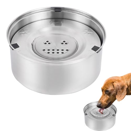Keine Verschüttungswasserschale für Hunde, 3L Edelstahl Slow Hundewasserspender, Anti-Choking-staubdicht Keine Verschüttungswasserschale für Hunde, 3L Edelstahl Slow Hundewasserspender, Anti-Choking-staubdicht von Ligeinsrk