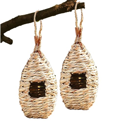 Ligeinsrk 2 PCs Hummingbird Nest Gras gewebt von Ligeinsrk