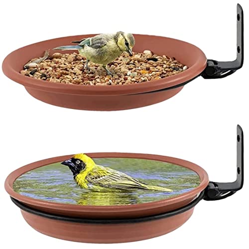 Ligeinsrk 2 Packungen Hängende Vogelbad, Plastikvogelbad, Wand im Freien im Freien mit Wandhalterung, um Wilde Vögel Gartendekoration anzuziehen von Ligeinsrk