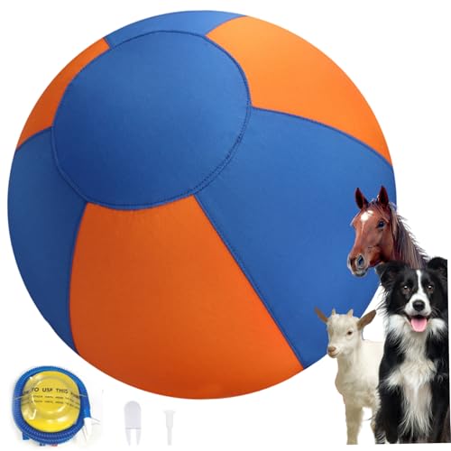 Ligeinsrk Hemding Ball für Hunde 18inch PVC Hemding Ball mit Reißverschluss in Polyesterabdeckung kratzfestes interaktives Mehrzweckspielzeug für Pferd & Schafe für Hunde von Ligeinsrk