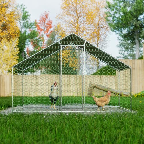 Hühnerstall Freilaufgehege 3x1,5x2m mit Sicherheitsschloss und Wasserdichtes PE-Tuch, Kleintiergehege aus Metall für Hühner, Kaninchen und weitere Kleintiere Hühnerstall Freilaufgehege 3x1,5x2m mit Sicherheitsschloss und Wasserdichtes PE-Tuch, Kleintiergehege aus Metall für Hühner, Kaninchen und weitere Kleintiere von Lighluxy