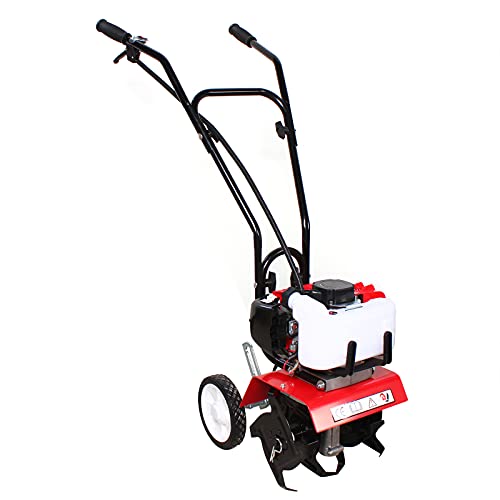 Lightakai - 52CC Gartenfräse Benzin, 2-Takt Einzylinder Benzin Motorhacke Benzin GartenfräSe Mini Gartenhacke Bodenfräse Kultivator with 4 Klingen für Pflügen, Wenden, Furchenziehen, Jäten usw Lightakai - 52CC Gartenfräse Benzin, 2-Takt Einzylinder Benzin Motorhacke Benzin GartenfräSe Mini Gartenhacke Bodenfräse Kultivator with 4 Klingen für Pflügen, Wenden, Furchenziehen, Jäten usw von Lightakai