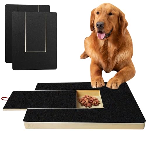 Lighterday Krallenschleifer für Hunde mit Snack-Box Kratzbrett Hund mit 2 Ersatzblättern Schleifpapier,Hunde Krallenschleifer für Nagelpflege von Haustieren,Alternative Krallenschleifer von Lighterday