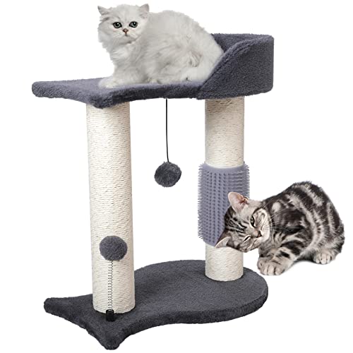 Lihaobm 4-in-1 Katzenbaum Tower Multifunktionaler Kratzbaum mit Fisch-förmiger Ablage Plattform Katzenpflege Katzenbaum Selbstpfleger Hängeball Federball ideal für Indoor-Katzen oder Kätzchen – Grau Lihaobm 4-in-1 Katzenbaum Tower Multifunktionaler Kratzbaum mit Fisch-förmiger Ablage Plattform Katzenpflege Katzenbaum Selbstpfleger Hängeball Federball ideal für Indoor-Katzen oder Kätzchen – Grau von Lihaobm