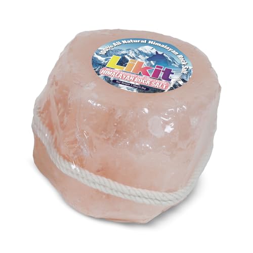 Likit Himalaya-Steinsalz für Pferde, Seil zum Aufhängen von Mineralien, 100 % natürlich, 3,3 kg von Likit