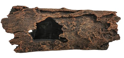 LIKWOTOK Reptilienversteck, Baumrinde, Reptilienhöhle, künstliches Harz, Schildkrötenversteck, Aquarium-Dekoration für Reptilien, Amphibien, Leopardengecko, Eidechse, Schlange, Schildkröte, Fische von Likwotok
