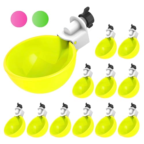 Lil'Clucker - Gelbe große automatische Hühnertränke, geeignet für Enten, Gänse, Truthähne, Kaninchen und Kaninchen, Wasserfutter-Set, Geflügelbewässerung, 12 Stück Lil'Clucker - Gelbe große automatische Hühnertränke, geeignet für Enten, Gänse, Truthähne, Kaninchen und Kaninchen, Wasserfutter-Set, Geflügelbewässerung, 12 Stück von Lil'Clucker