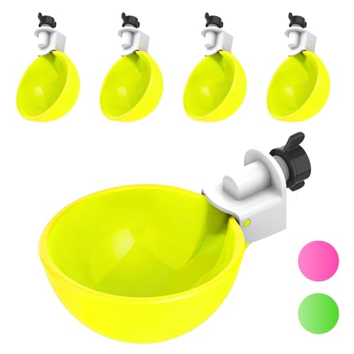 Lil'Clucker - Gelbe große automatische Hühnertränke, geeignet für Enten, Gänse, Truthähne, Kaninchen und Kaninchen, Wasserfutter-Set, Geflügelbewässerung, 5 Stück Lil'Clucker - Gelbe große automatische Hühnertränke, geeignet für Enten, Gänse, Truthähne, Kaninchen und Kaninchen, Wasserfutter-Set, Geflügelbewässerung, 5 Stück von Lil'Clucker