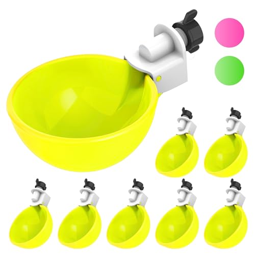 Lil'Clucker - Gelbe große automatische Hühnertränkerbecher geeignet für Enten, Gänse, Truthähne, Kaninchen - Wasser-Futter-Kit - Geflügelbewässerung - 8 Stück Lil'Clucker - Gelbe große automatische Hühnertränkerbecher geeignet für Enten, Gänse, Truthähne, Kaninchen - Wasser-Futter-Kit - Geflügelbewässerung - 8 Stück von Lil'Clucker