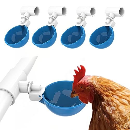 Lil'Clucker Große automatische Hühner-Becher und PVC-Tees – 5 Stück (blau) von Lil'Clucker